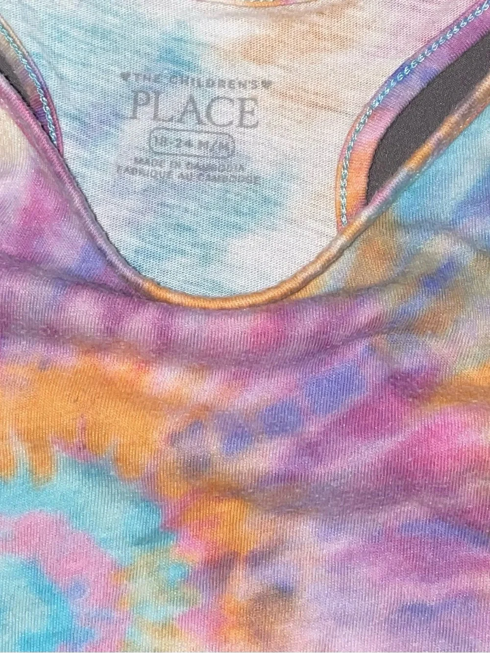The Children's Place Tie-Dye Tank Top - Pink, Blue, Yellow, Purple